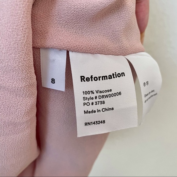 Reformation Elyse Floral Mauve Smocked Sleeveless Mini Dress - Size 8 - Picture 11 of 11